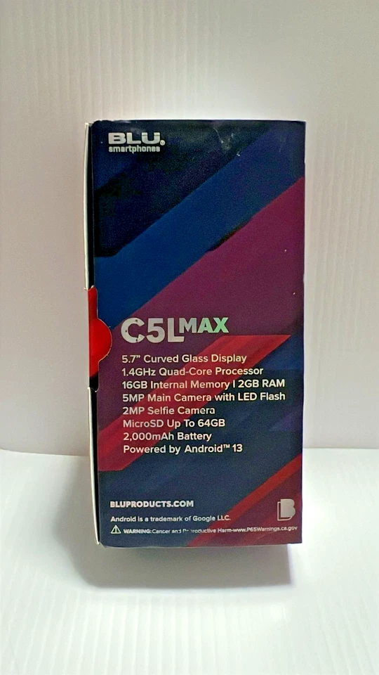 New in Box BLU C5L MAX UNLOCKED Phone Android v.13 - Image 2 of 4