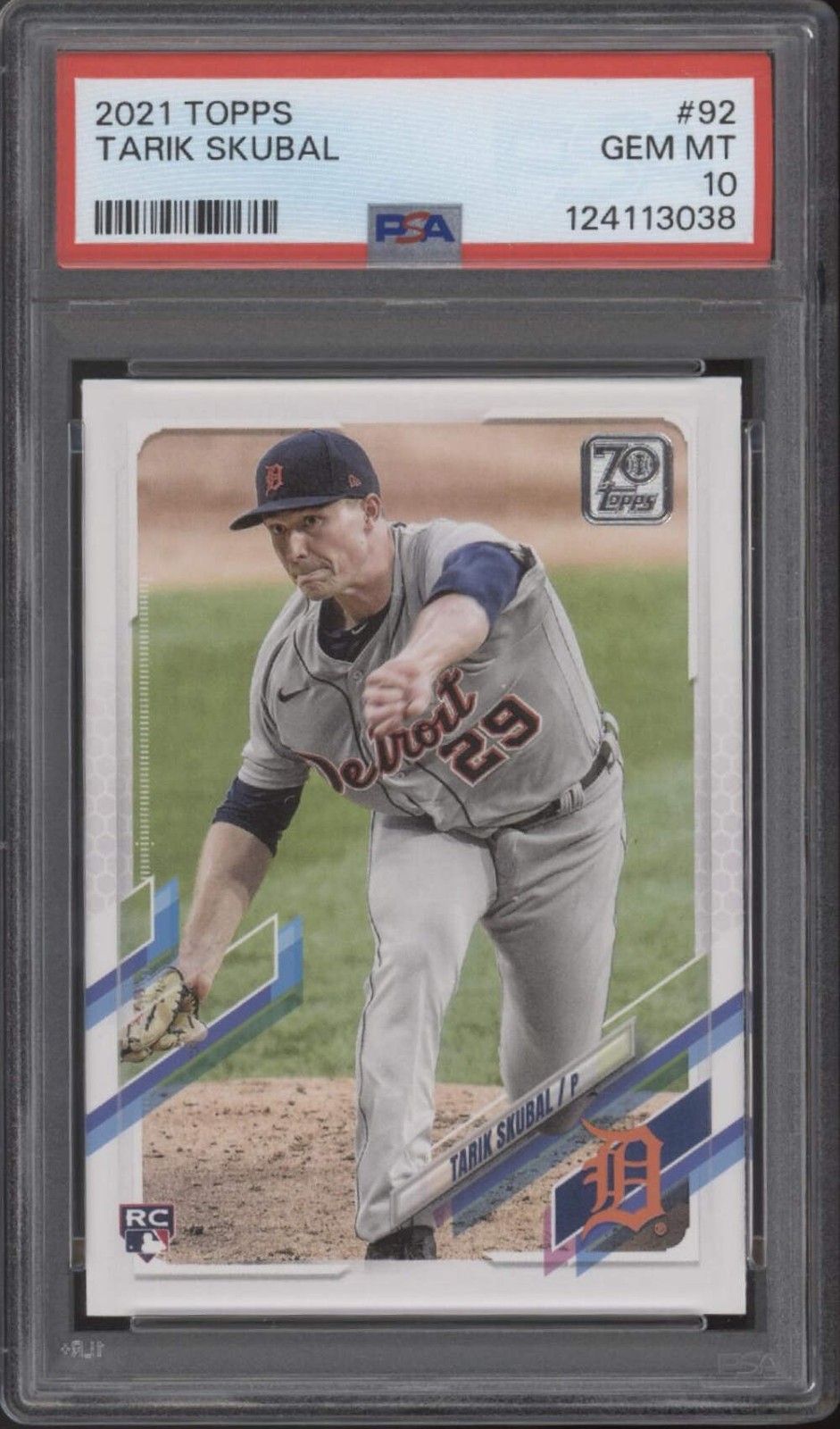 Tarik Skubal 2021 Topps Series 1 RC #92 PSA 10 #3