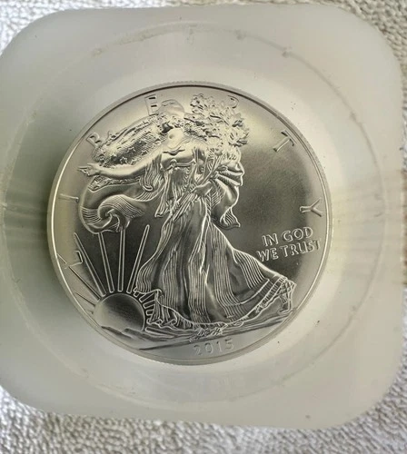 20- 1 oz American Silver Eagles 2015 Tube (BU) Silver Eagles Mint Condition