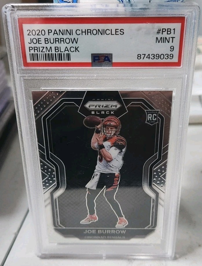 2020 Panini Chronicles - Prizm Black Joe Burrow #PB-1 (RC) - PSA 9