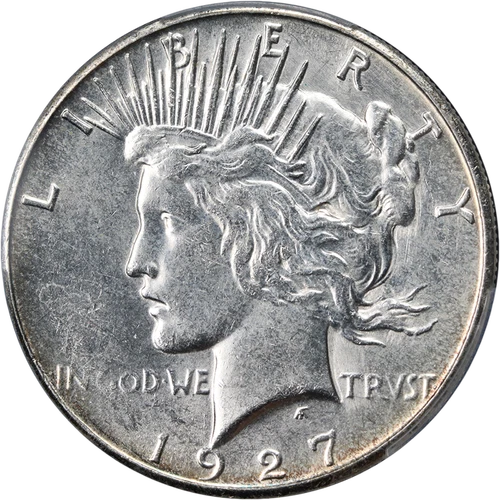 1927-S Peace Dollar PCGS MS62 Nice Eye Appeal Nice Strike