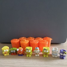 The Trash Pack Series 2 Lot Of 8 Figures w/Orange Trash Cans 1 duplicate