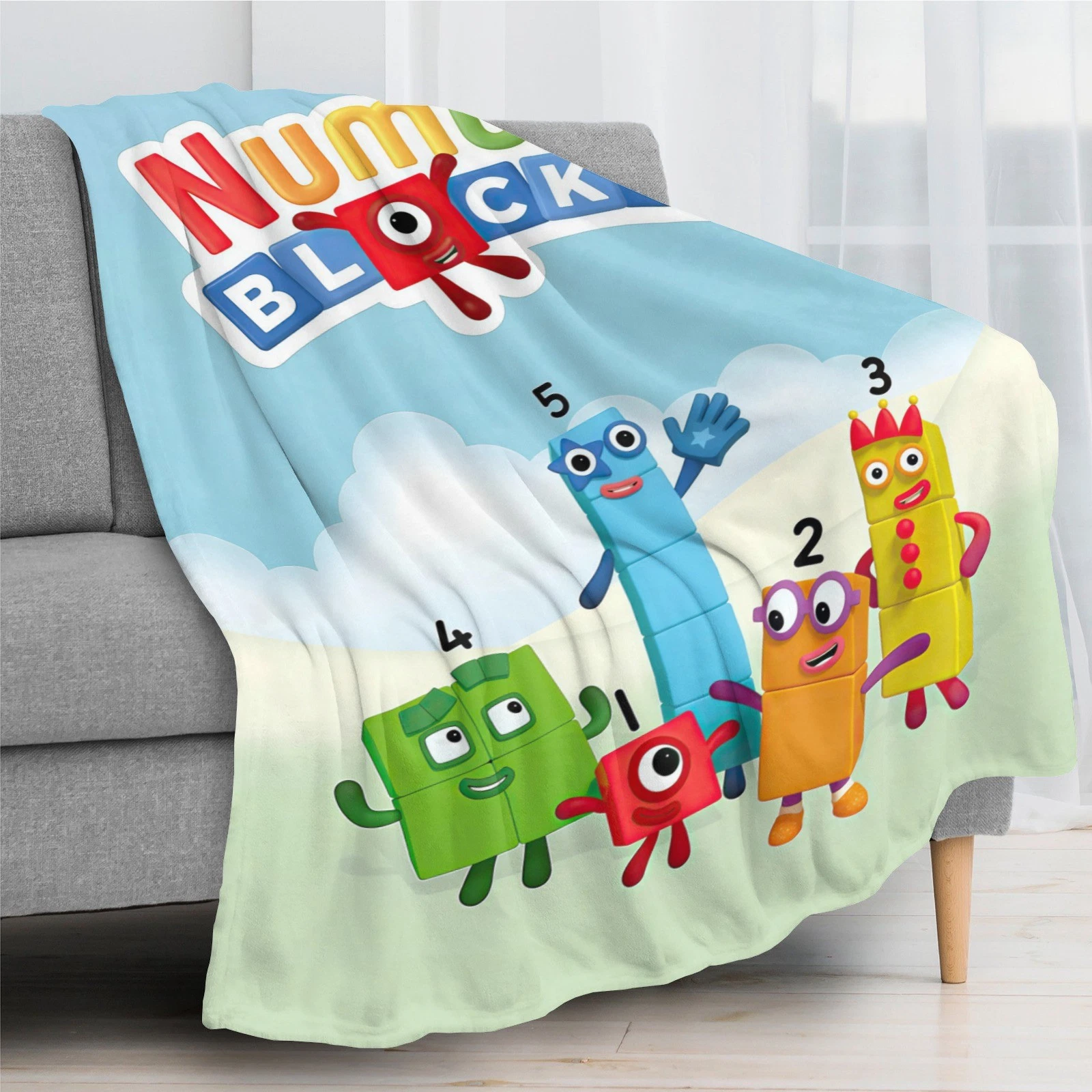 Numberblocks Blanket Soft Bed Sofa Throw Cozy Lightweight Birthday Gift