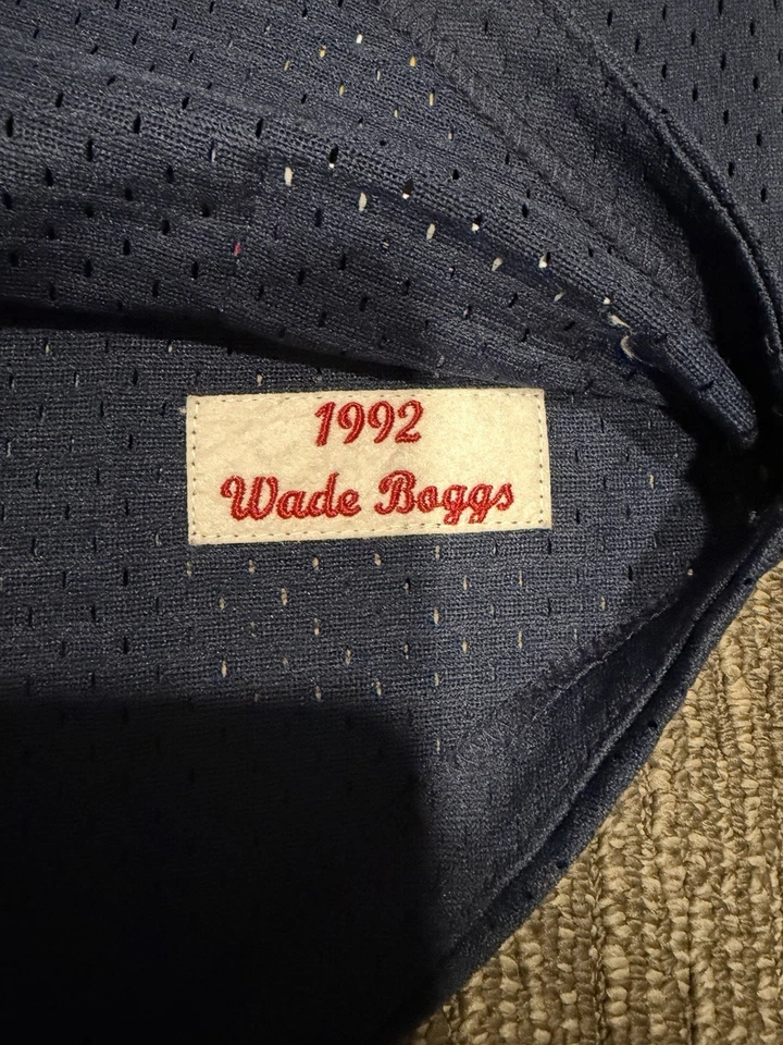 Camiseta deportiva de práctica de bateo Mitchell & Ness Wade Boggs Boston Red Sox 1992 (44) L Foto 4 de 4