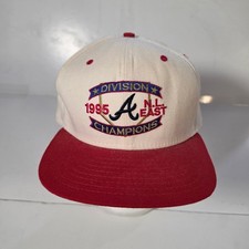 Vintage New Era Atlanta Braves 1995 NL East Champions Snapback Hat Made in USA