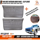 PAIR GREY INTERIOR DOOR PANEL CLIPS DATSUN NISSAN PICKUP HARDBODY D21 TD 86-93