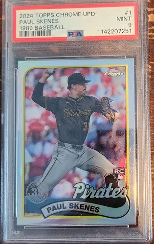 2024 Topps Chrome Update Paul Skenes #89CU-1 1989 Insert Pirates RC PSA 9 MINT