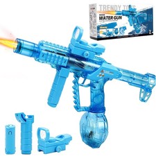 Powerful Electric Water Gun for Kids  Adults, Light-Up Automatic Squirt Toy, Lo