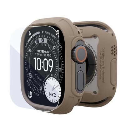 Made for Apple Watch Ultra 3/2/1 Bumper Case 49mm Screen Protector Tempered G...