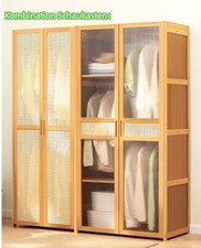 Armadio guardaroba armadio ad ante girevoli armadio in bambù con ante