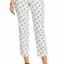 Talbots pineapple pant the perfect crop curvy Women  s Size 8