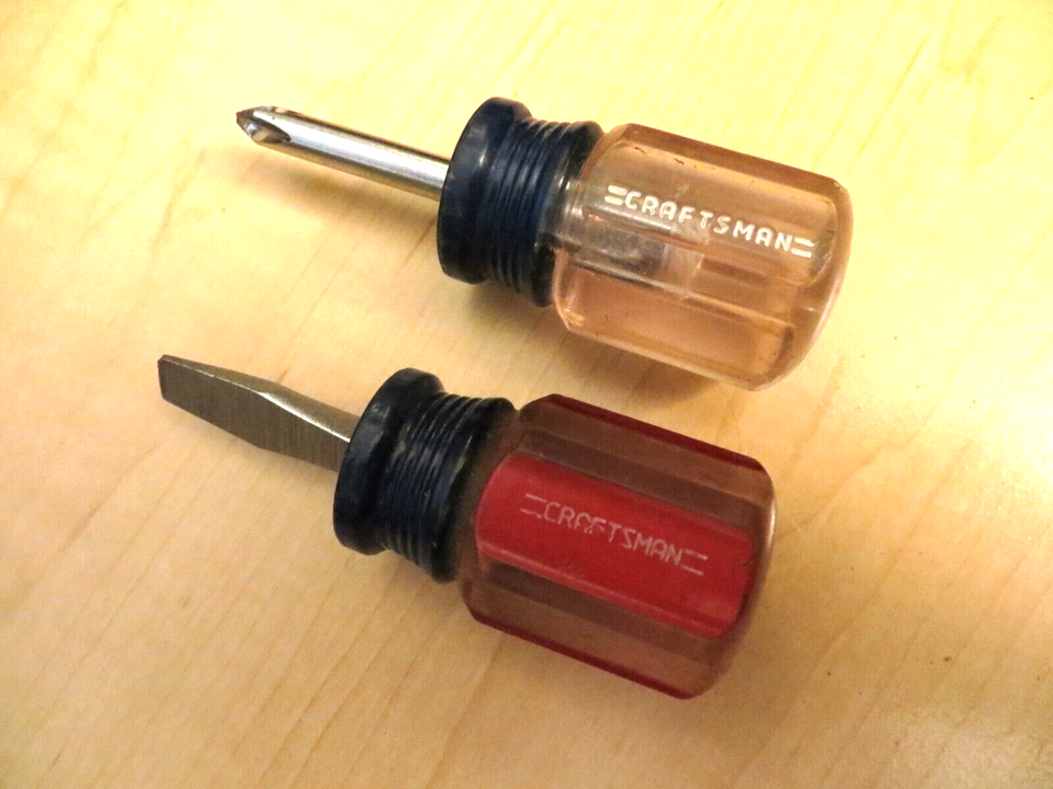 Craftsman Stubby Screwdriver Set 4151 Flat 4118 Phillips Made in USA eBay