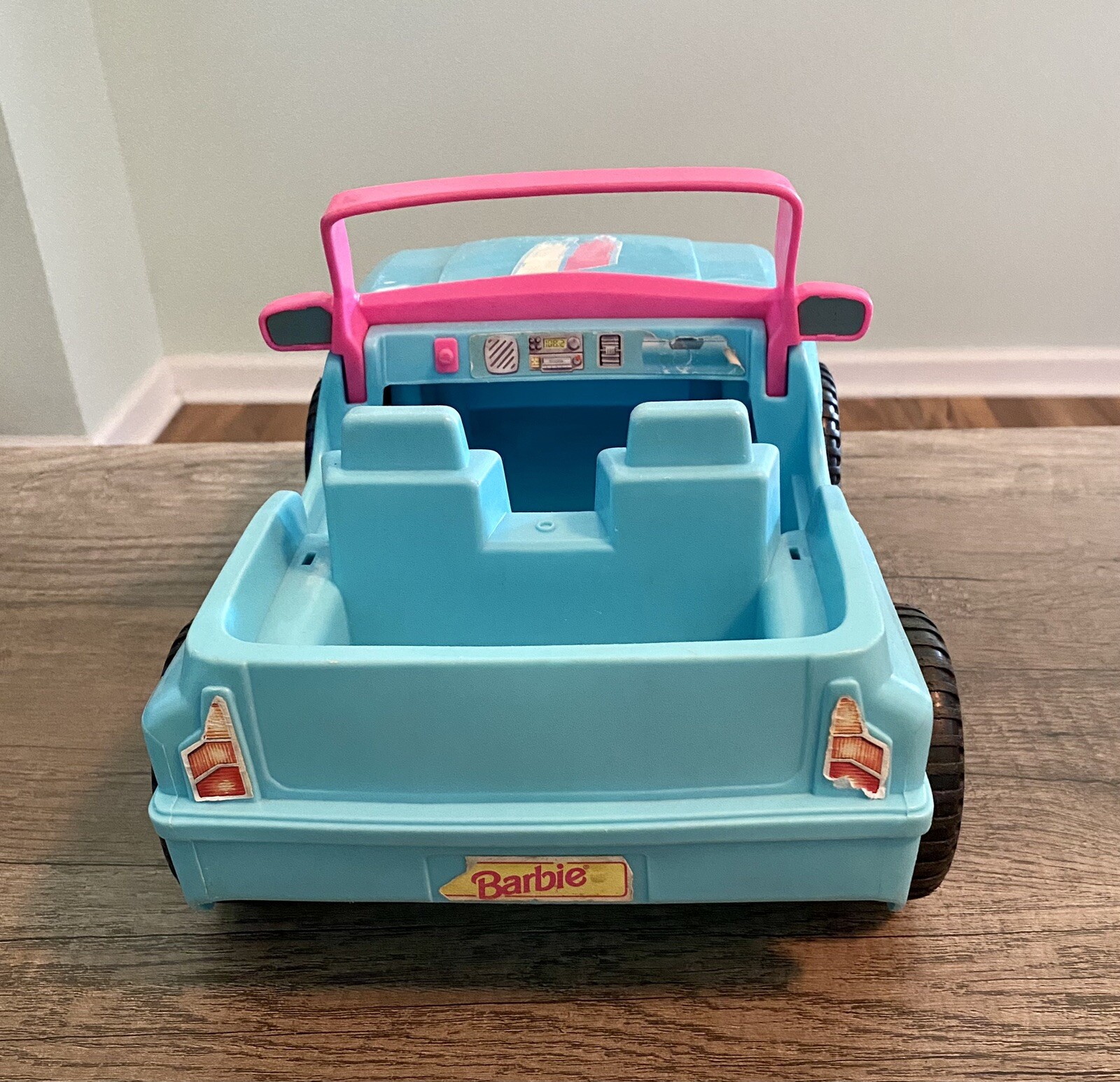 Vintage Barbie Jeep Car 4 x 4 Teal & Pink Convertible 1994 eBay