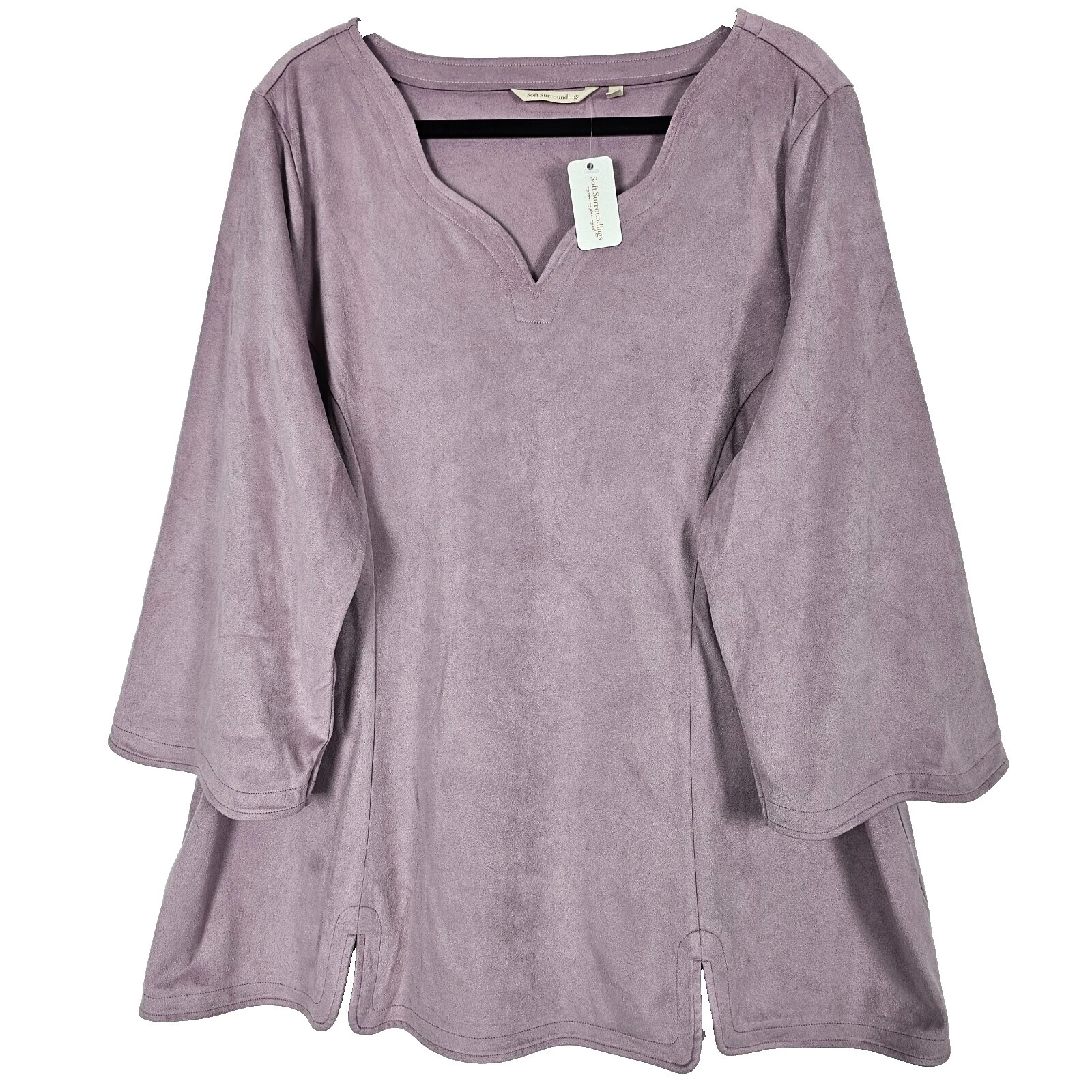 Suede Plus Tops for Women