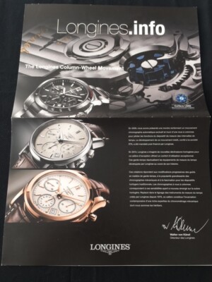 Händler Uhrenkatalog / Catalogue montres LONGINES '' Longines.info '' März 2011 