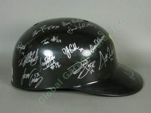 2012 State College Spikes Team signierter Baseballhelm NYPL Pittsburgh Pirates NR - Bild 2 von 6