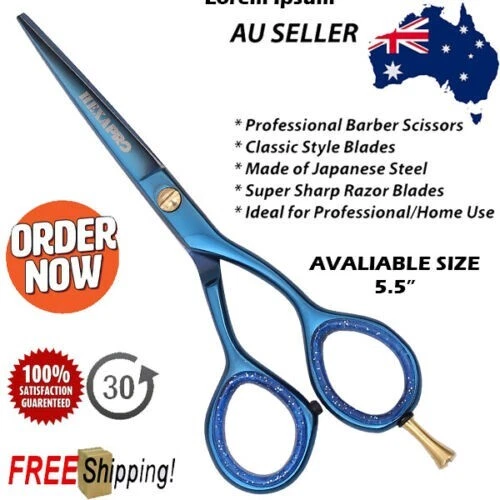Professional Hairdressing Scissors Barber Salon Hair Cutting Shears Razor Set - Picture 4 of 8