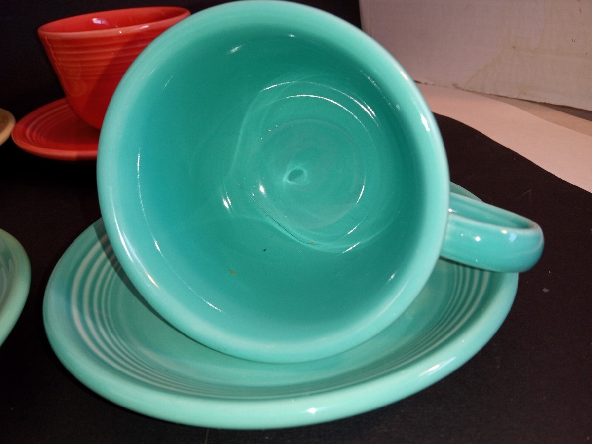 Lot 6 Sets 1990s FIESTAWARE Cups & Saucers Various Colors | eBay