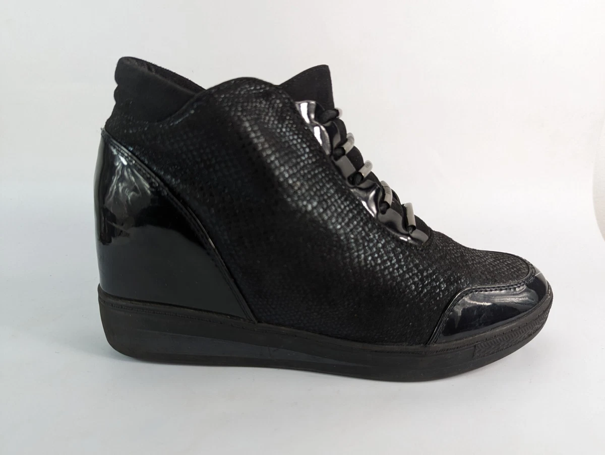Calzados Staka Black Wedge Heel Boots Trainers Uk 6 Eu 39