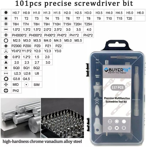 117 in 1 Small Precision Screwdriver Set Phone Laptop Computer Repair Tool Kit - Picture 2 of 9