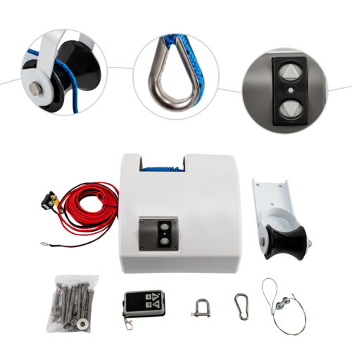 12V Boot White Electric Anchor Winch mit Fernbedienung Marine Salzwasser 11Kg - Bild 1 von 10