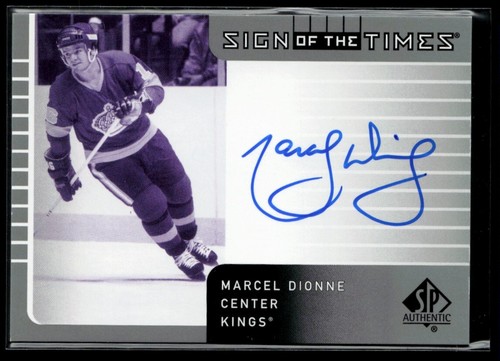 Marcel Dionne #SOTT1-MD 2021 SP Authentic 2001-02 Retro Sign of the Times card
