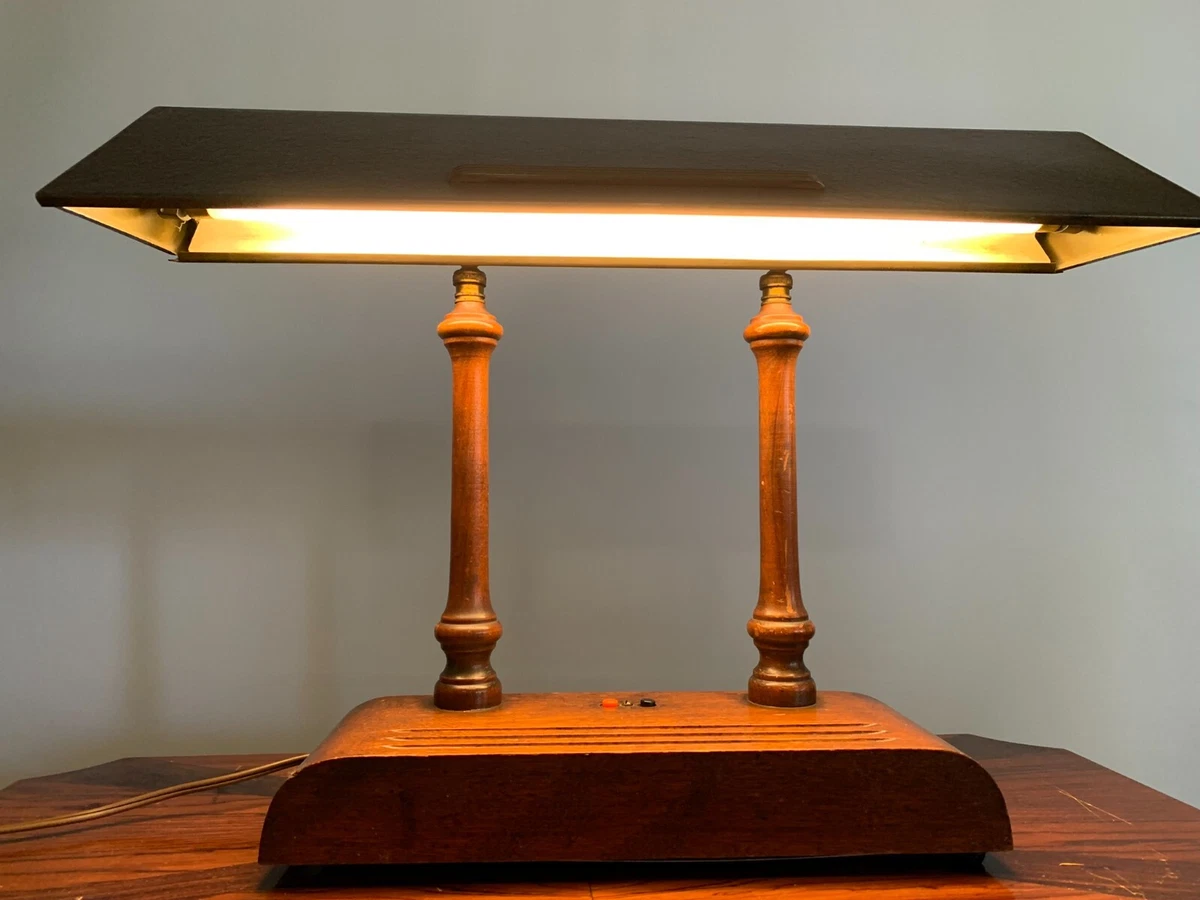 Vintage bankers desk lamp deals