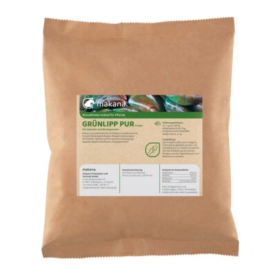 Makana Grünlipp Pur, Grünlippmuschel Pulver, 500 g Beutel für Pferde