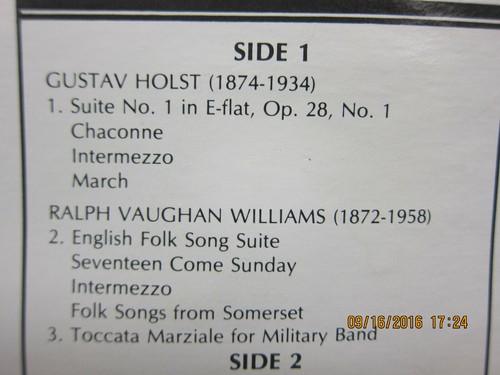 Vaughan Williams - Wind Music - London Wind Orchestra Denis Wick Director - Picture 3 of 4