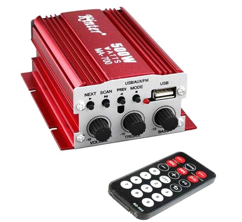 MINI AMPLIFICATORE STEREO A 2 CANALI AUTO 500W 12V USB SD MP3 FM MINI AMPLIFICATORE STEREO A 2 CANALI AUTO 500W 12V USB SD MP3 FM
