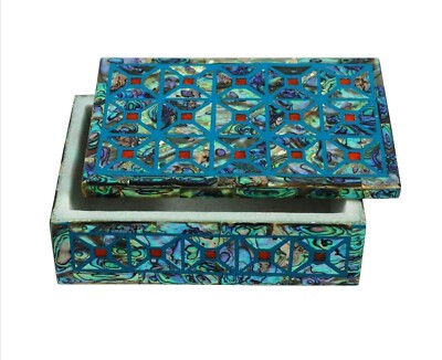 Abalone-Muschel Zubehörbox, Marmor Geschenkbox, Overlay-Arbeits Schmuckbox