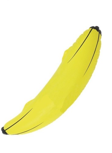 Inflatable Banana 73cm Fancy Dress Accessory Blow Up Banana by Smiffys - Picture 2 of 4