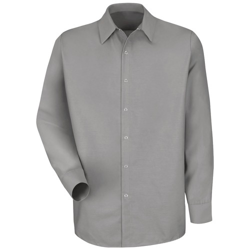 Camisas de trabajo con gorra roja broches de color liso uniforme industrial especializado sin bolsillo - Imagen 6 de 25
