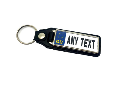 Personalised Car Registration Keyring - Union Jack - Reg Number Or Name - Yellow - Foto 3