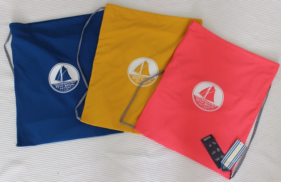 Petit Bateau Badetasche Beutel NEU Turnbeutel blau, gelb oder rot