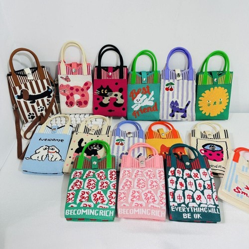 Cute Shoulder Bag Mini Phone Bag Reusable Knot Wrist Bag for Girl