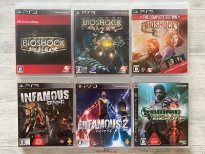 SONY PS3 Bioshock 2K Collection & 2 & Infinite & inFamous 1 2 & Bionic Commando
