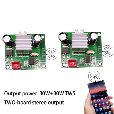 Bluetooth 30W power amplifier TWS speaker sound module board audio receiver NEW