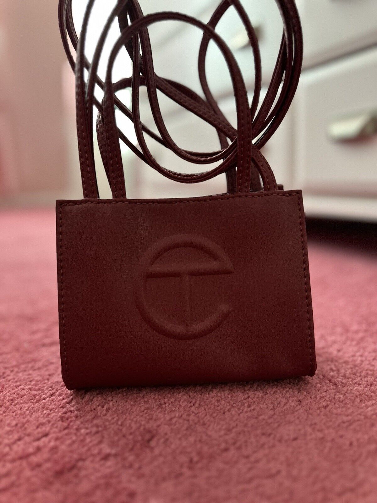 Brand New, Telfar Designer Small Oxblood Bag Tote… - image 1