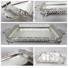 Silver Rectangular 40cm Large Tray Wedding VIP Decoration Italian Indian Style