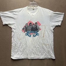 Vintage Alabama Band Fan Club XL T-Shirt Made in USA Single Stitch Paint Stains
