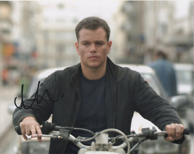 MATT DAMON Signed 10x8 Photo THE BOURNE IDENTITY & SAVING PRIVATE RYAN COA