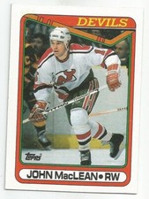 JOHN MACLEAN 1990-91 TOPPS CARD NEAR MINT+ CONDITION