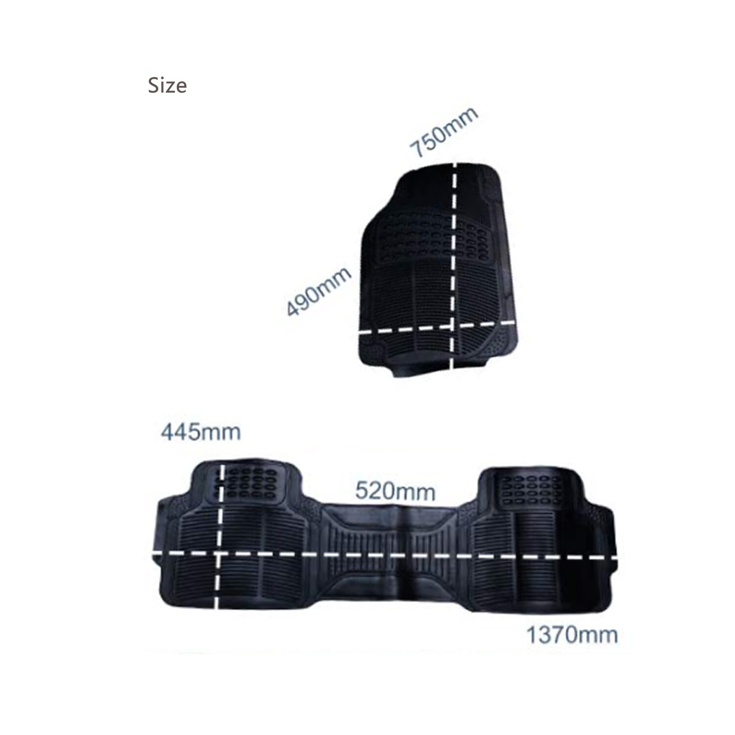 4PCS SUV Front & 2 Rows Rear Rubber Floor Mats For Suzuki Grand Vitara