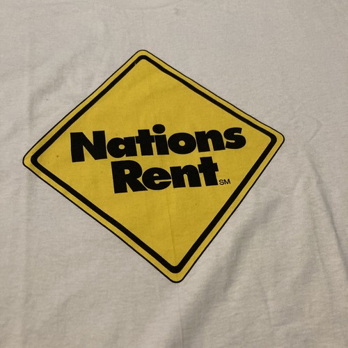 NASCAR Nations Rent MICHEAL WALTRIP White T SHIRT Size XL - Picture 2 of 3