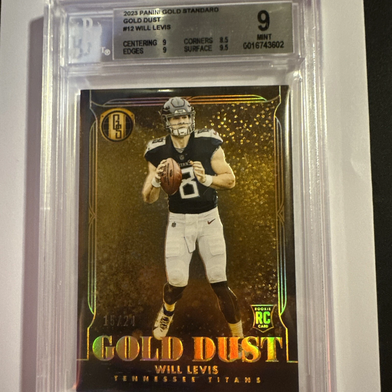 Will Levis Panini Gold Standard Gold Dust #GD12 Base