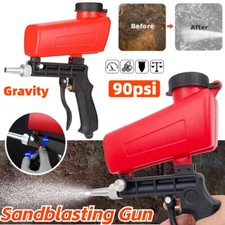 Portable Handheld Sand Blaster 1/4in Air Inlet 90Psi Gravity Sandblasting Gun