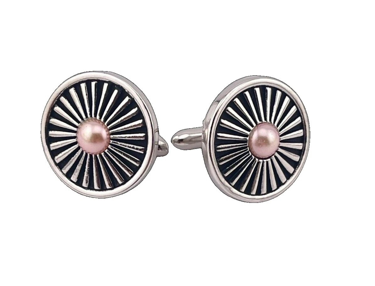 诗韵镀银袖扣适合男士