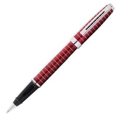 SHEAFFER Prelude Rollerball Pen - Merlot Red Chrome Rings - NEW