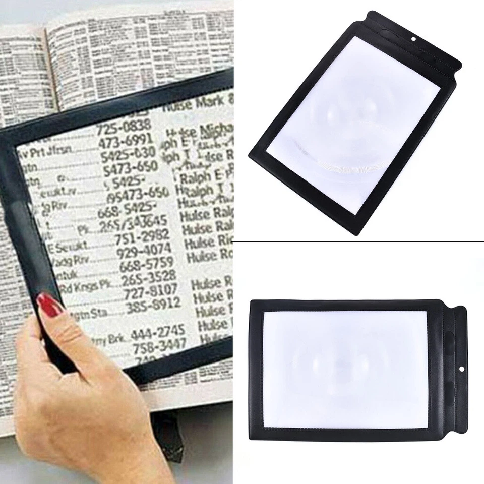 Full Page Magnifier Sheet 4X Large Big Magnifying Glass Reading Book Aid Lens ~ - Image 3 of 4